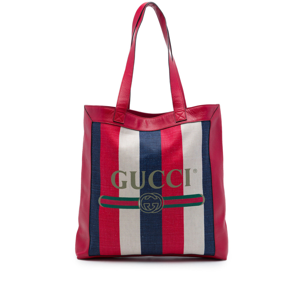 Pre-Loved Gucci Canvas Baiadera Striped Tote